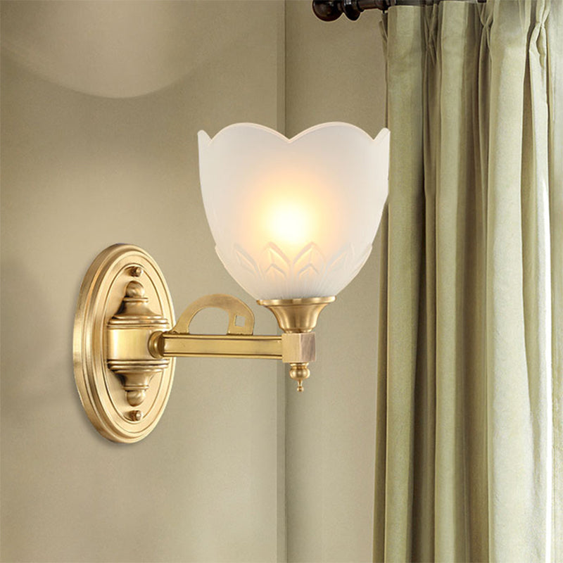 Corredor Bell Shade Corredor Luz de montaje de estilo tradicional Vidrio esmerilado 1/2 Light Finish Splocket Mall