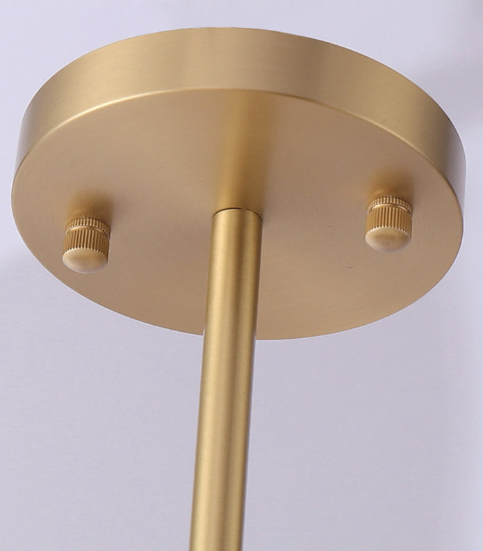 Post-Modern Starburst Hanging Chandelier Light Opal Glass Shade Ceiling Chandelier in Gold for Living Room