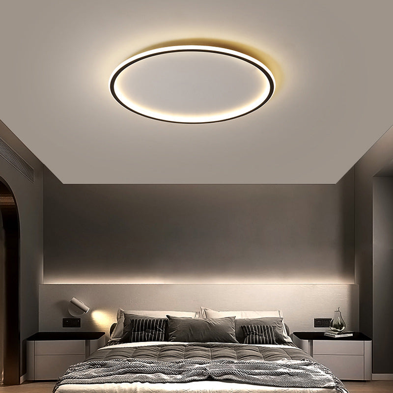 Bedroom LED Flush Ceiling Light Fixtures Super-thin Contemporary Flush Mount Light with Circle Shape