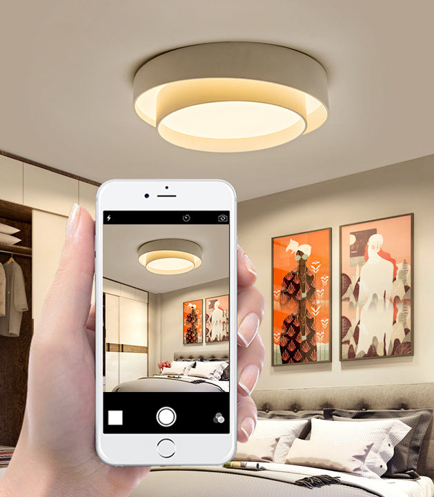 Nordic Modern Flush Mount Ceiling Light LED Spiral Flush Mount Lighting for Bedroom