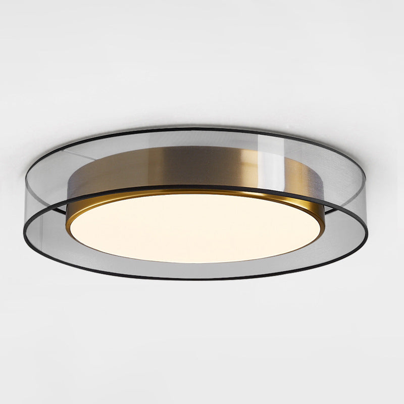 Luxe messing inbouw plafondlamp LED elegante plafondmontage lichtarmatuur voor woonkamer