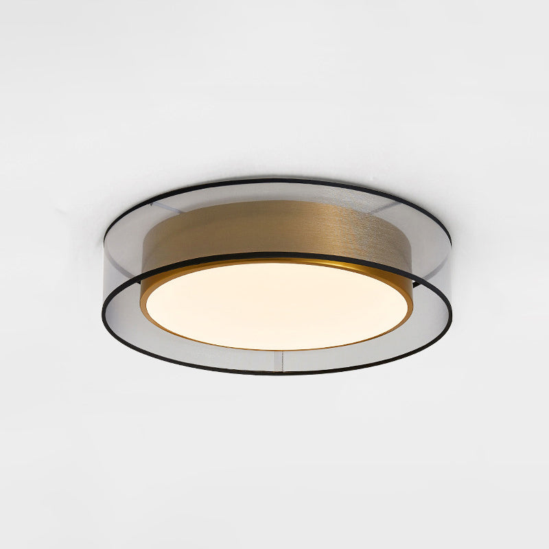 Luxe messing inbouw plafondlamp LED elegante plafondmontage lichtarmatuur voor woonkamer