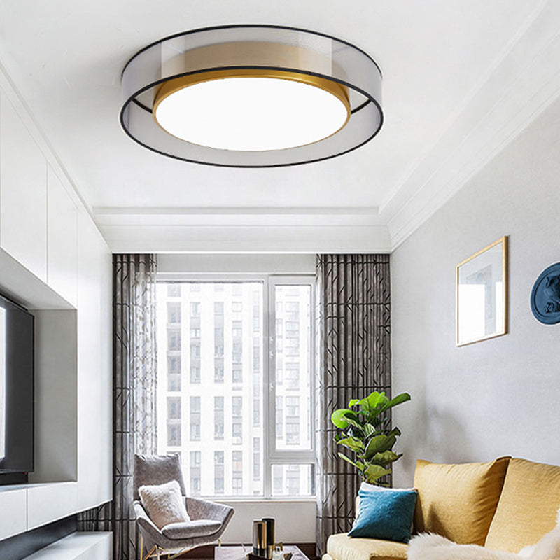 Luxe messing inbouw plafondlamp LED elegante plafondmontage lichtarmatuur voor woonkamer
