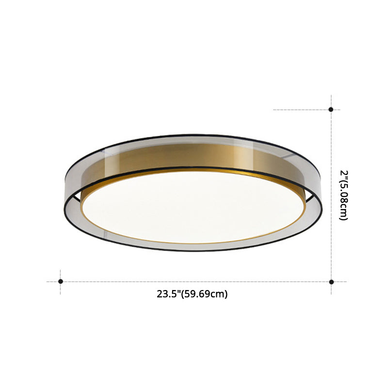 Luxe messing inbouw plafondlamp LED elegante plafondmontage lichtarmatuur voor woonkamer