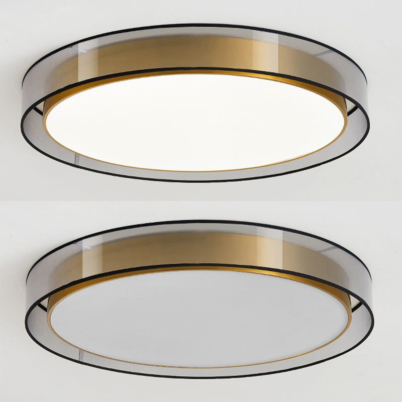 Luxe messing inbouw plafondlamp LED elegante plafondmontage lichtarmatuur voor woonkamer