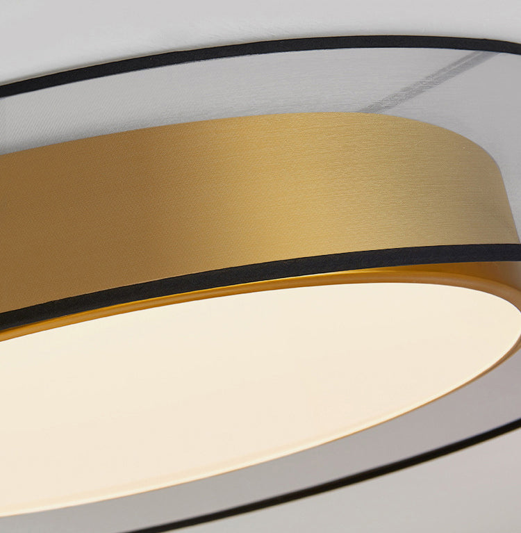 Luxe messing inbouw plafondlamp LED elegante plafondmontage lichtarmatuur voor woonkamer