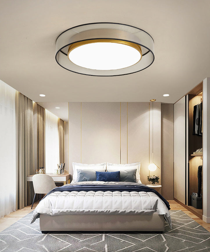 Luxe messing inbouw plafondlamp LED elegante plafondmontage lichtarmatuur voor woonkamer
