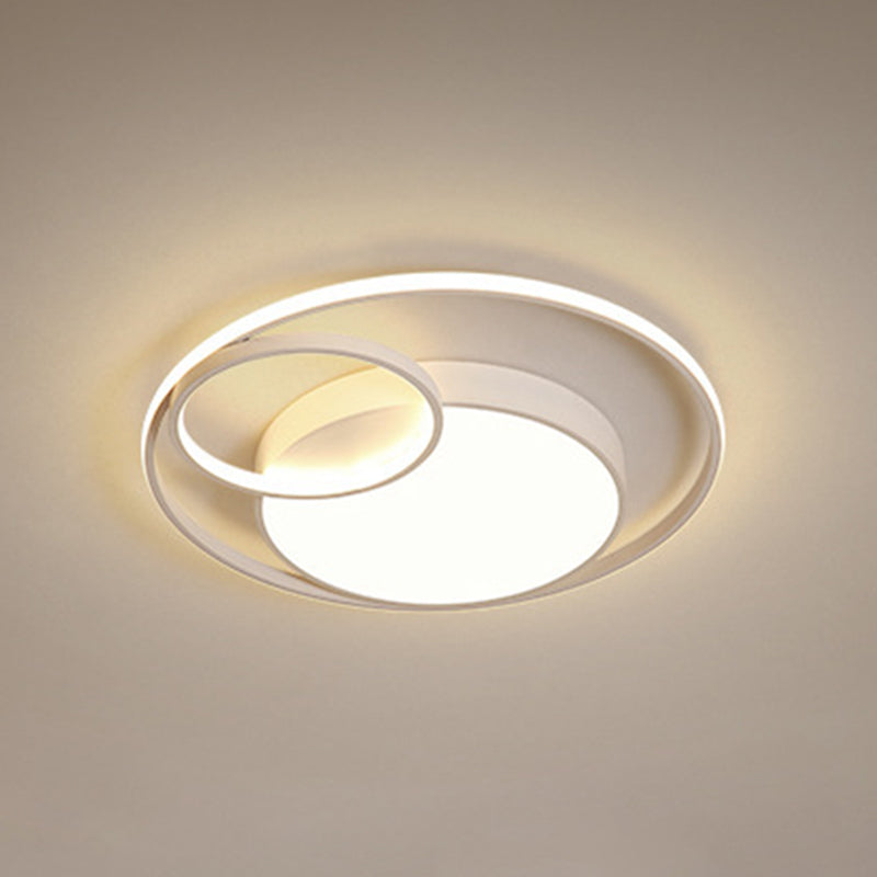 Moden Bedroom Soffitto Luce Rotonda Metallo Ambiente Luce LED Flush Mount Light