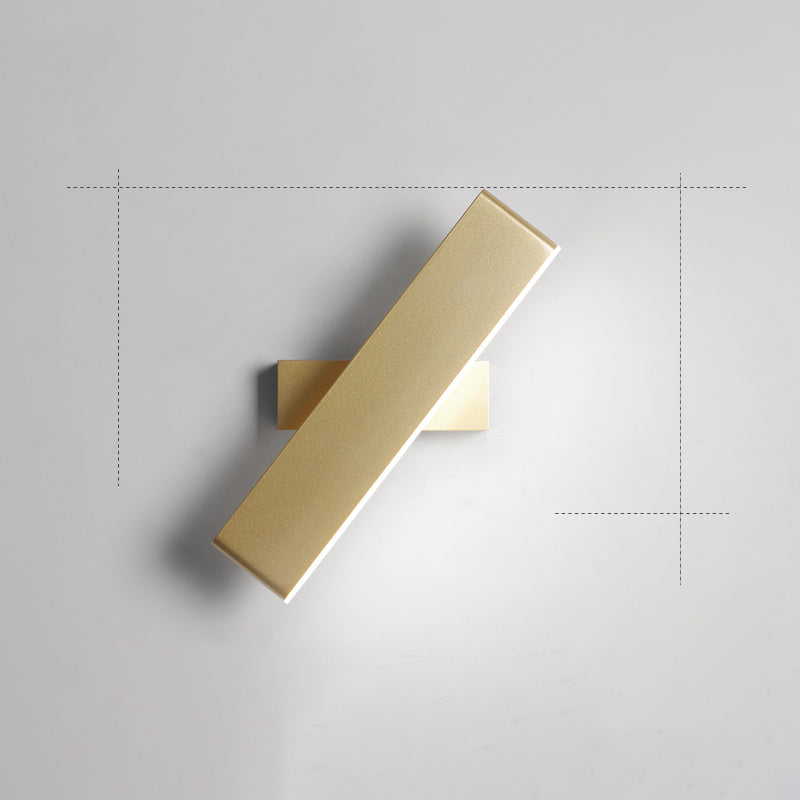Application de lumière murale rectangulaire Appiculture de métal de style minimaliste moderne