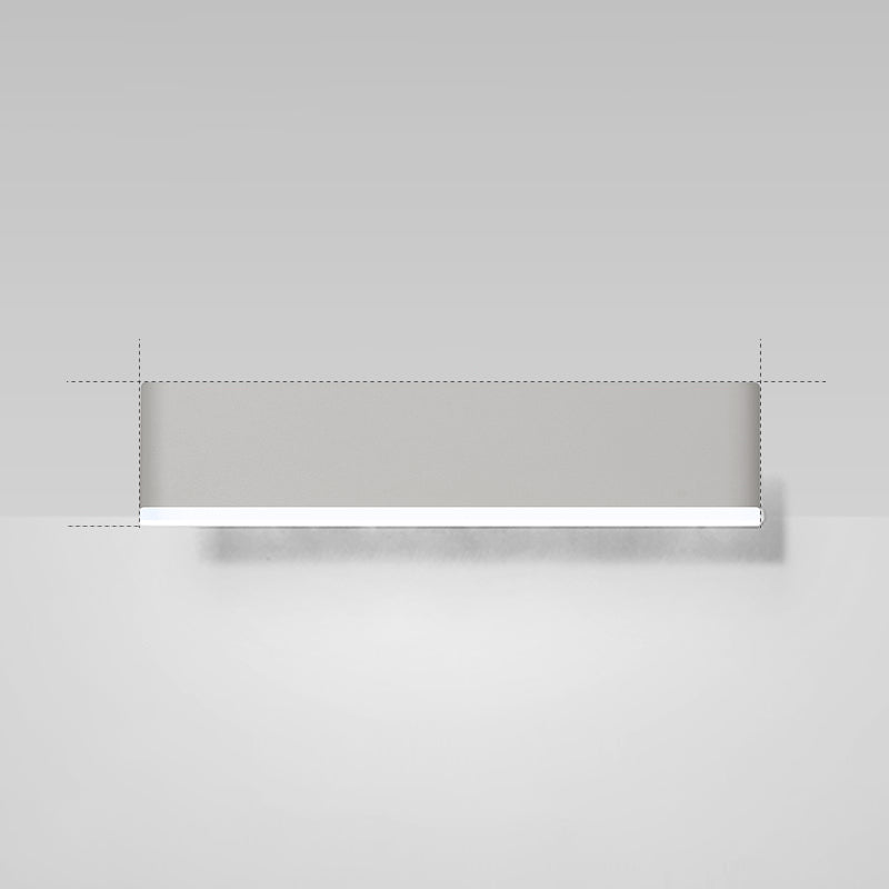 Application de lumière murale rectangulaire Appiculture de métal de style minimaliste moderne