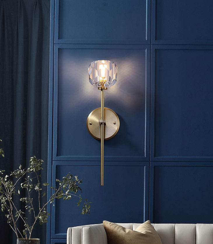 Luz nórdica estilo extravagante extravagante iluminación de pared global cristal 1 apliques de luz