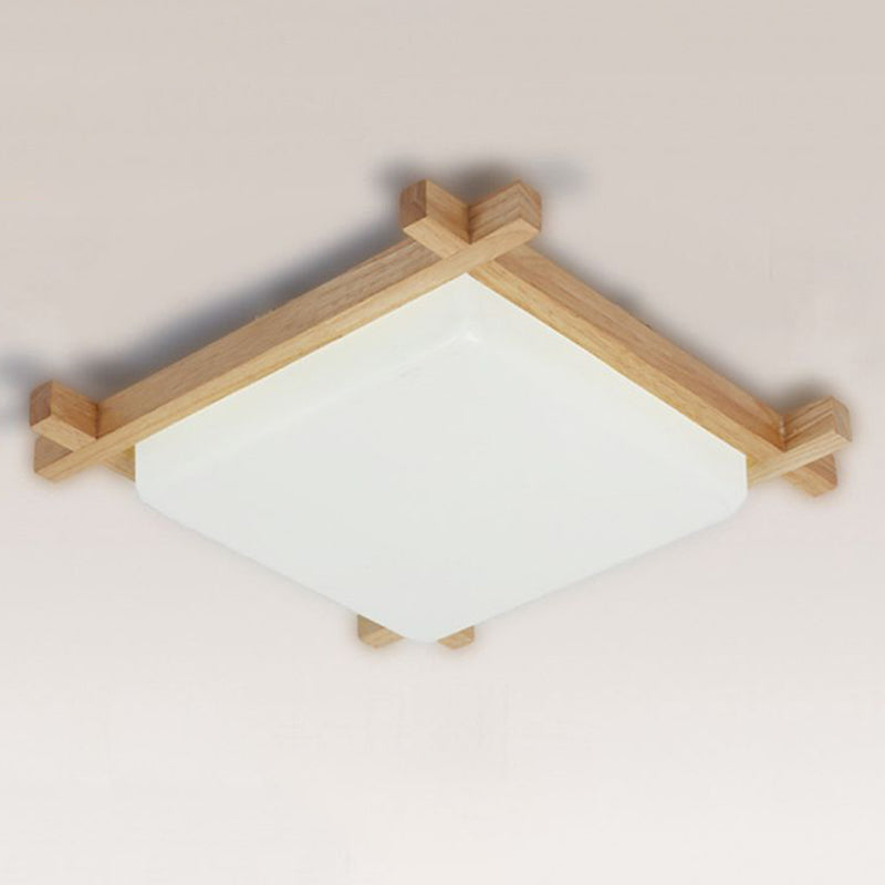 Quadratische Acryl-Einbauleuchte LED-Deckenleuchte im modernen Stil in Beige
