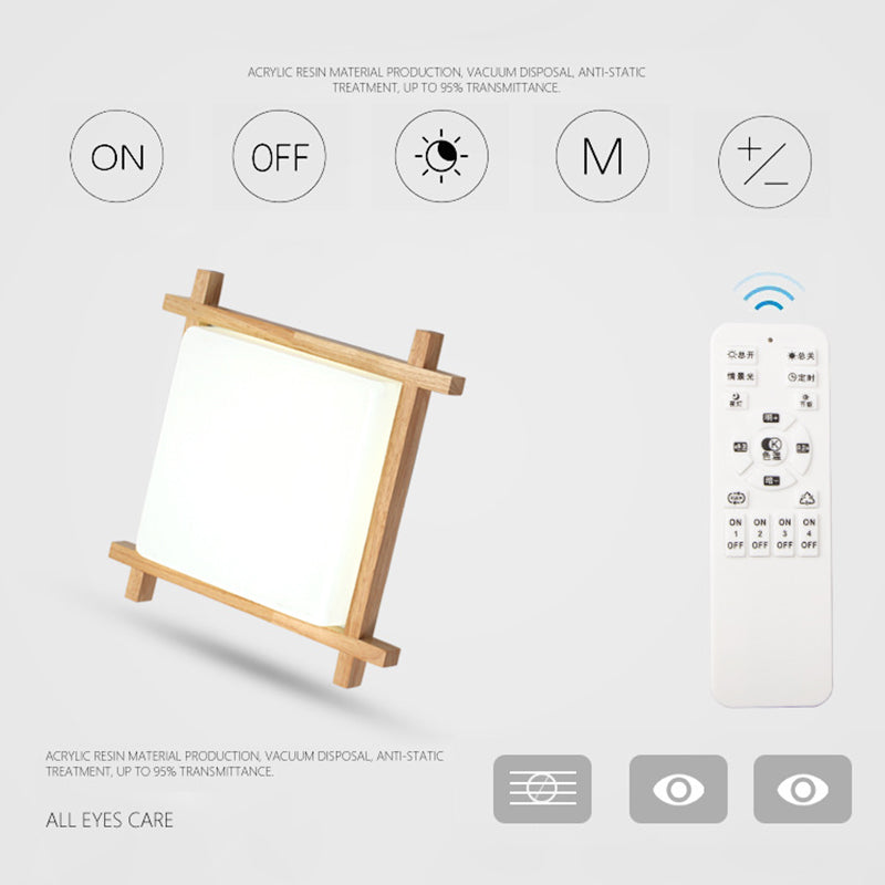 Quadratische Acryl-Einbauleuchte LED-Deckenleuchte im modernen Stil in Beige