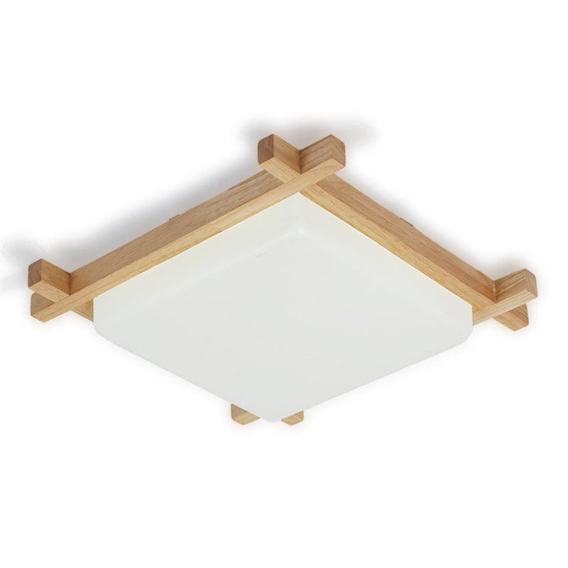 Quadratische Acryl-Einbauleuchte LED-Deckenleuchte im modernen Stil in Beige