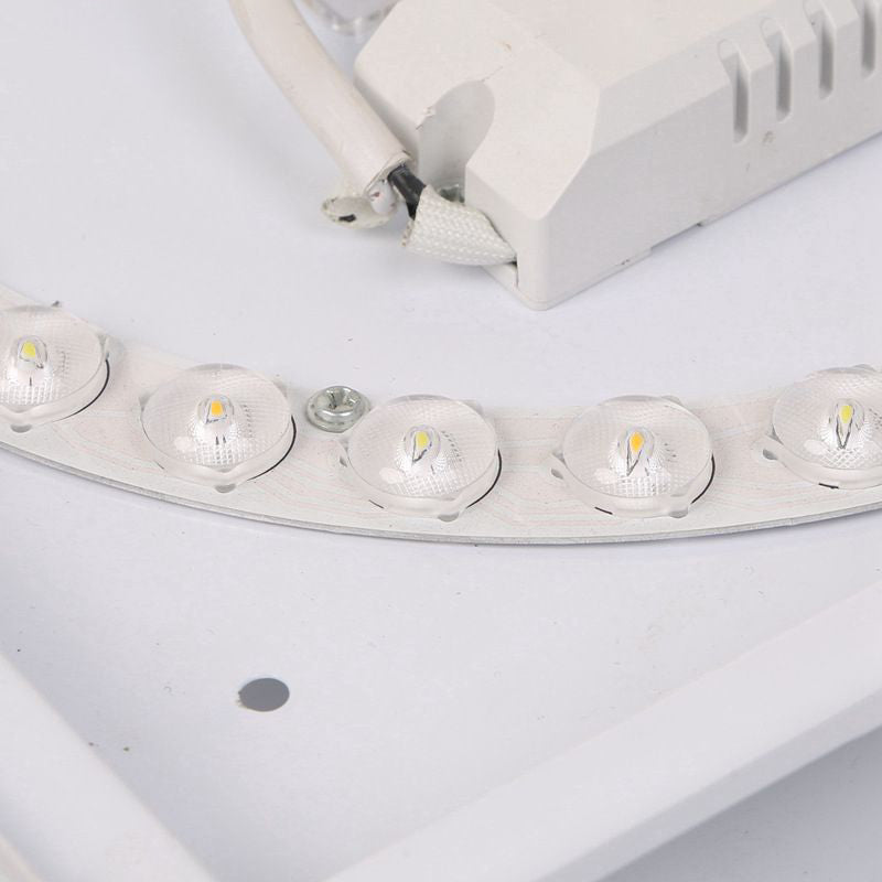 Acrylic Square Flush Mount Light Fixture Modern Style LED Flush Ceiling Light Fixture in Beige