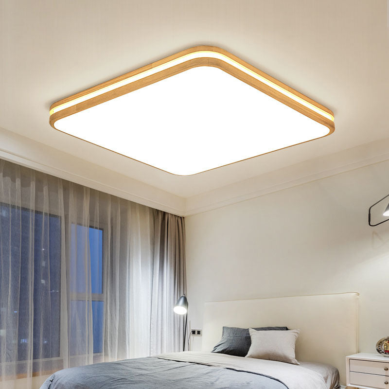 Luminaire encastré géométrique en bois pour salon Easy LED acrylique plafonnier fixations