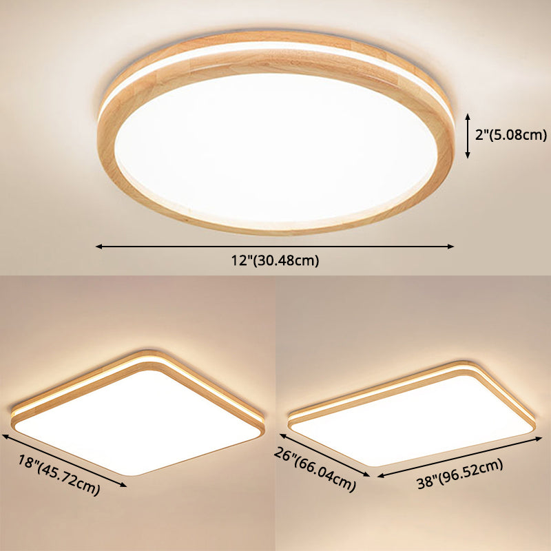 Luminaire encastré géométrique en bois pour salon Easy LED acrylique plafonnier fixations