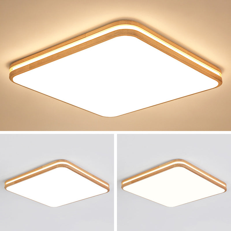 Luminaire encastré géométrique en bois pour salon Easy LED acrylique plafonnier fixations
