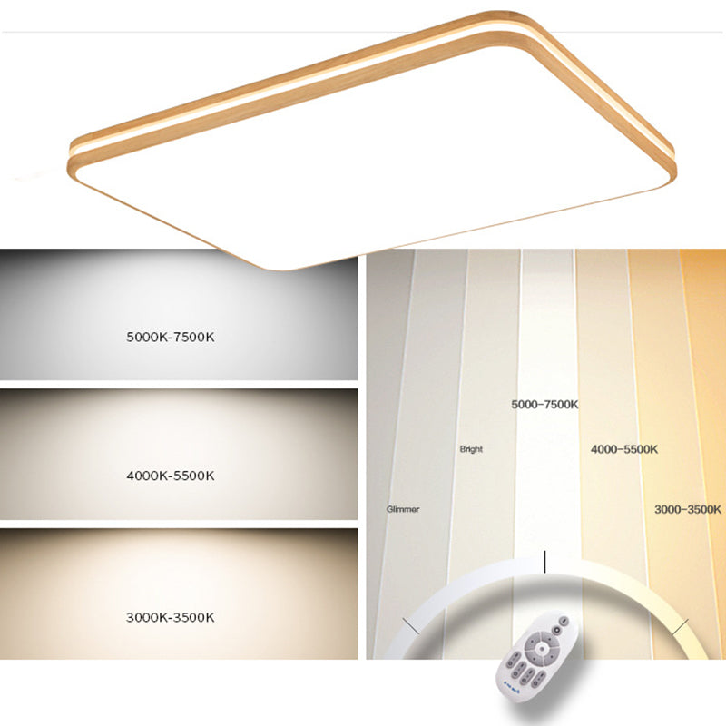 Luminaire encastré géométrique en bois pour salon Easy LED acrylique plafonnier fixations