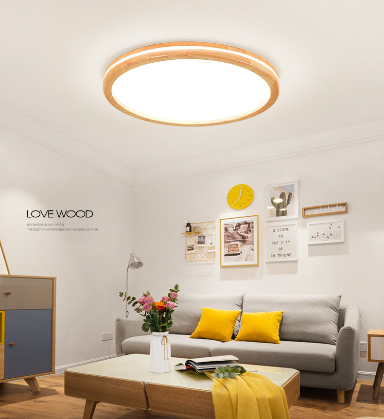 Luminaire encastré géométrique en bois pour salon Easy LED acrylique plafonnier fixations