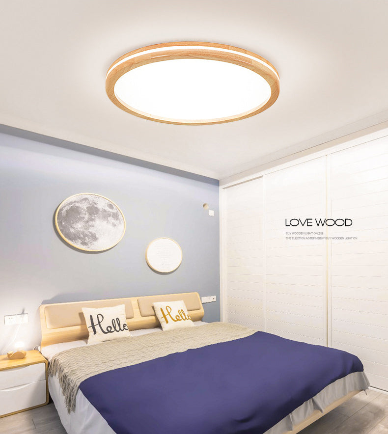 Luminaire encastré géométrique en bois pour salon Easy LED acrylique plafonnier fixations