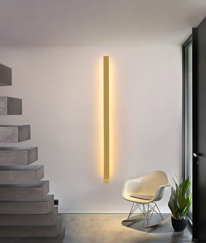 Luz de la pared lineal lámpara nórdica estilo minimalista de aleación de aluminio de aluminio