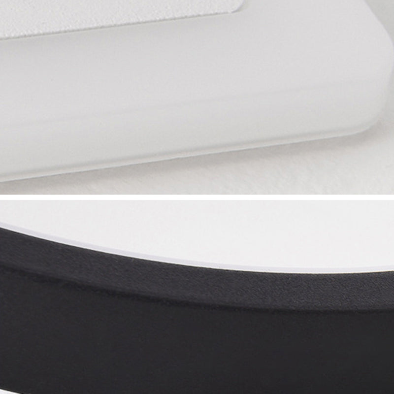 Geometric Aisle Ceiling Flush Mount Light Acrylic LED Simplicity Ceiling Mounted Light in Black-White