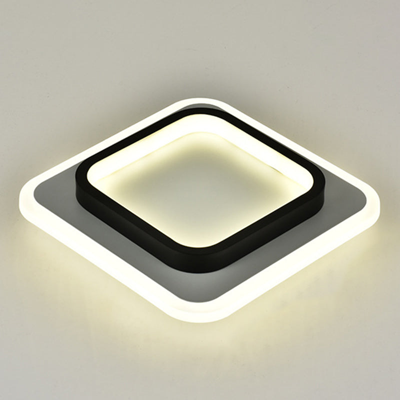 Geometric Acrylic Close to Ceiling Lamp Contemporary LED Close to Ceiling Lighting Fixture