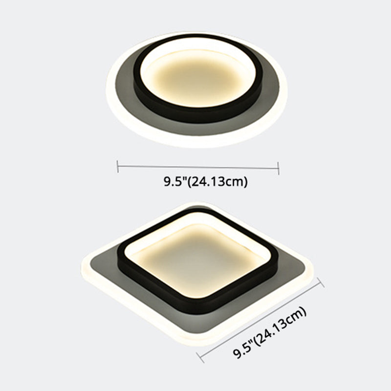 Geometric Acrylic Close to Ceiling Lamp Contemporary LED Close to Ceiling Lighting Fixture