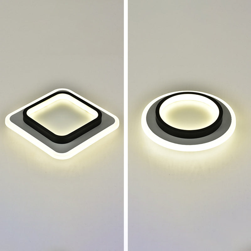 Geometric Acrylic Close to Ceiling Lamp Contemporary LED Close to Ceiling Lighting Fixture