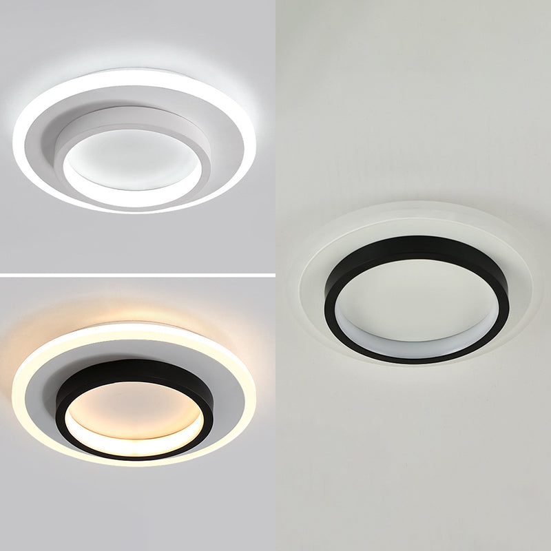 Geometric Acrylic Close to Ceiling Lamp Contemporary LED Close to Ceiling Lighting Fixture