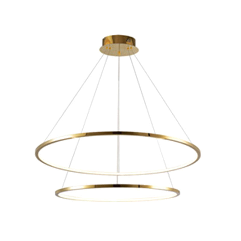 Modern Simplicity Hanging Multi-Tier Chandelier Pendant Light Metal Ceiling Lights Fixture for Restaurant