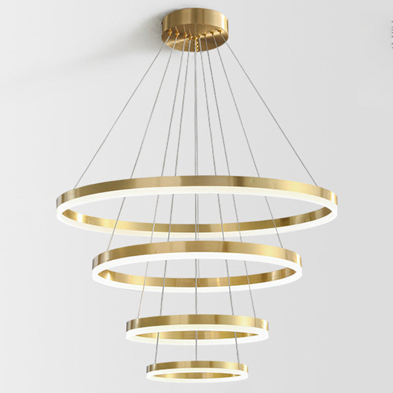 Postmodern Orbicular Suspended Lighting Fixture Acrylic Hanging Ceiling Fixture for Restaurant