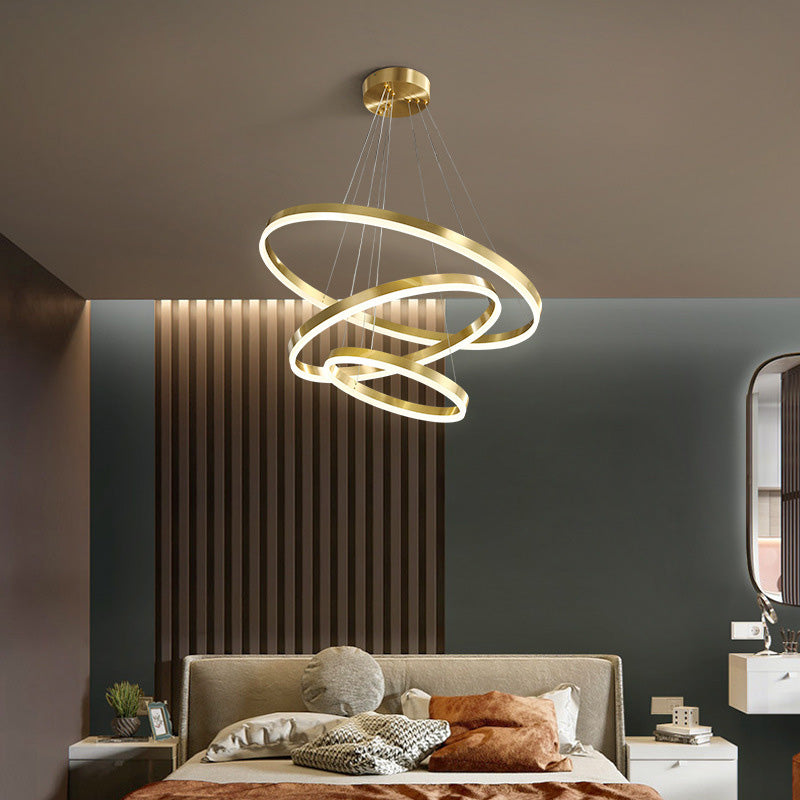 Postmodern Orbicular Suspended Lighting Fixture Acrylic Hanging Ceiling Fixture for Restaurant