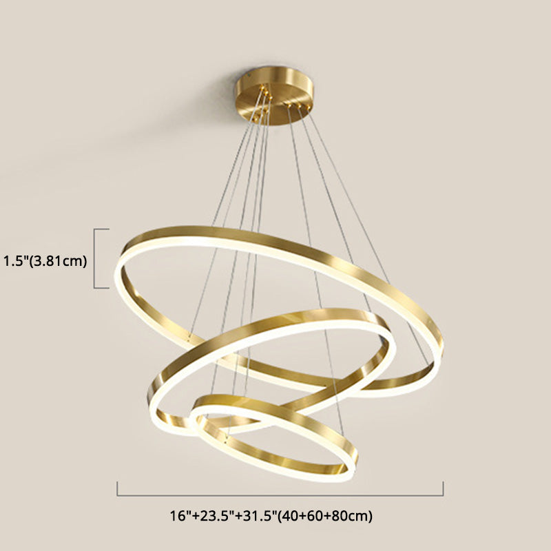 Postmodern Orbicular Suspended Lighting Fixture Acrylic Hanging Ceiling Fixture for Restaurant