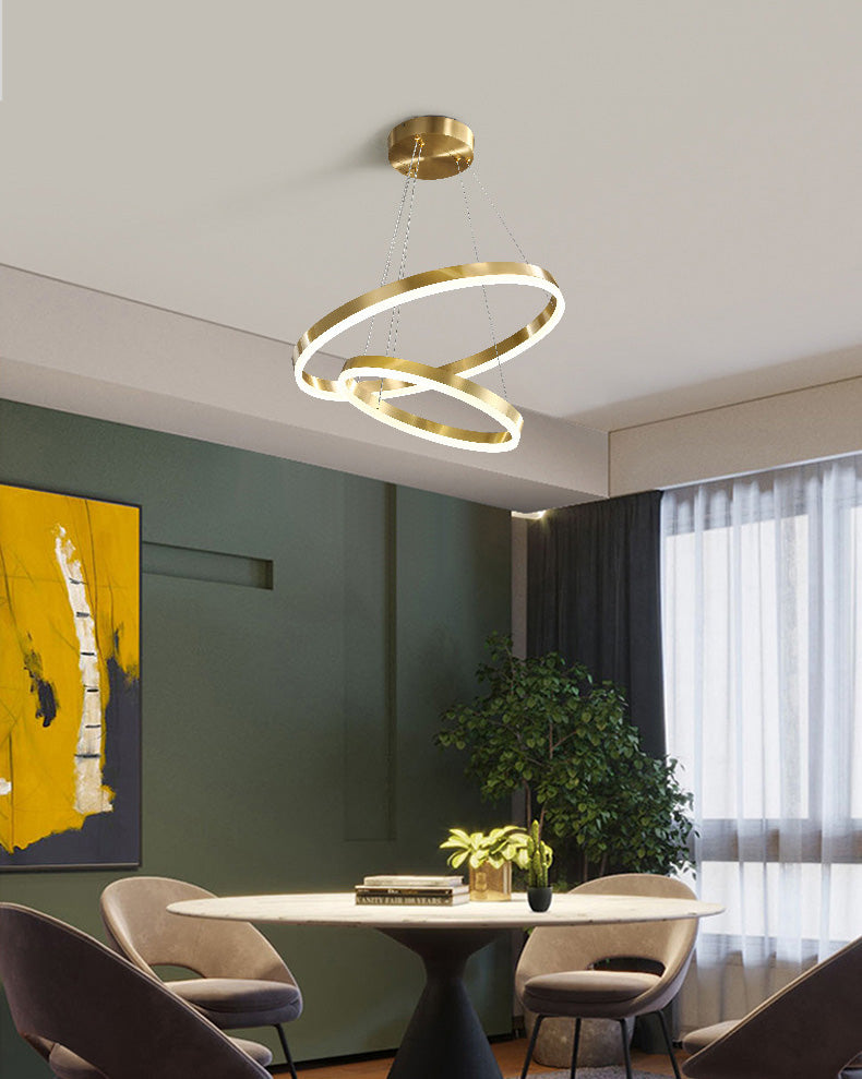 Postmodern Orbicular Suspended Lighting Fixture Acrylic Hanging Ceiling Fixture for Restaurant