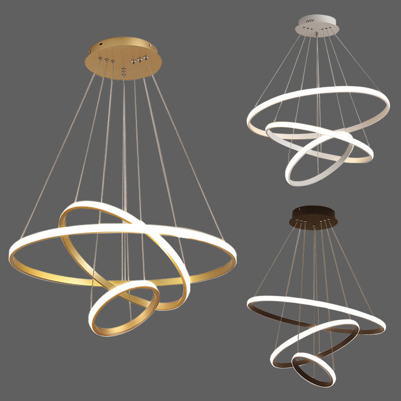 Modern Simplicity Orbit Pendant Chandelier Acrylic Hanging Light Fixture for Living Room