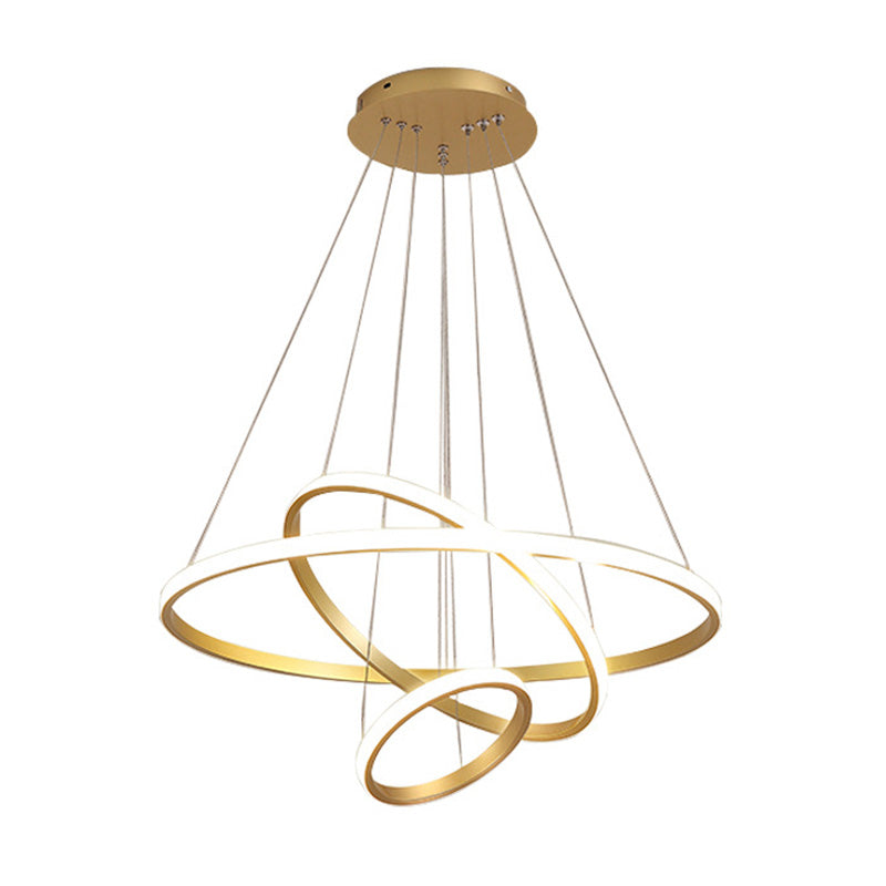 Modern Simplicity Orbit Pendant Chandelier Acrylic Hanging Light Fixture for Living Room