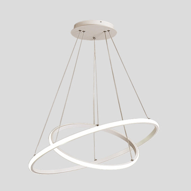 Modern Simplicity Orbit Pendant Chandelier Acrylic Hanging Light Fixture for Living Room