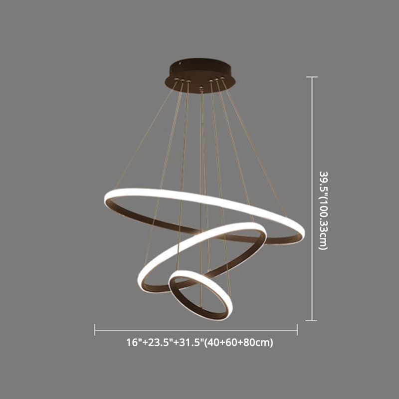 Modern Simplicity Orbit Pendant Chandelier Acrylic Hanging Light Fixture for Living Room