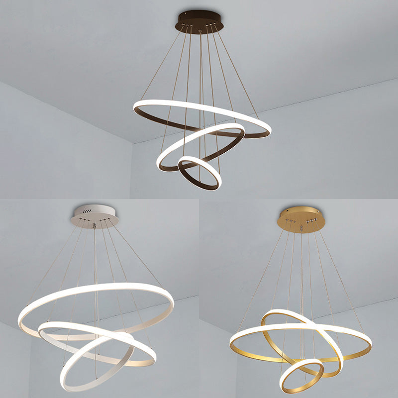 Modern Simplicity Orbit Pendant Chandelier Acrylic Hanging Light Fixture for Living Room
