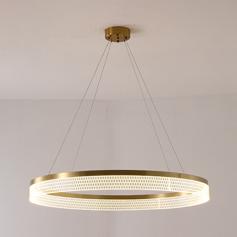 Lumières de lustre en cercle contemporain