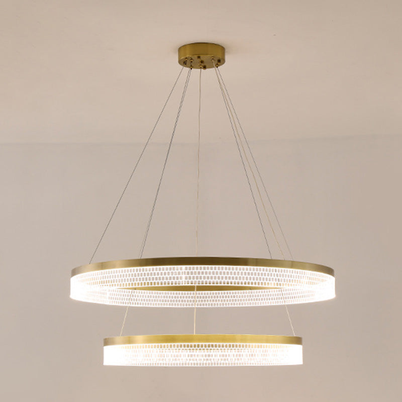 Lumières de lustre en cercle contemporain