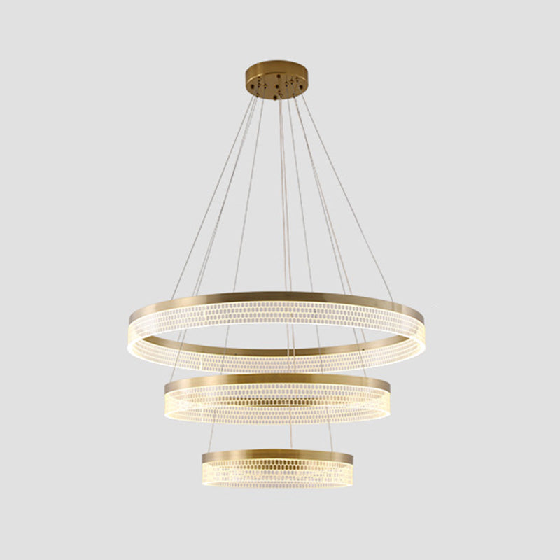 Lumières de lustre en cercle contemporain