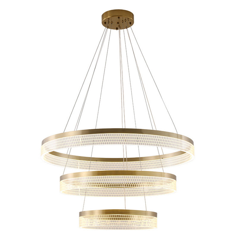 Lumières de lustre en cercle contemporain