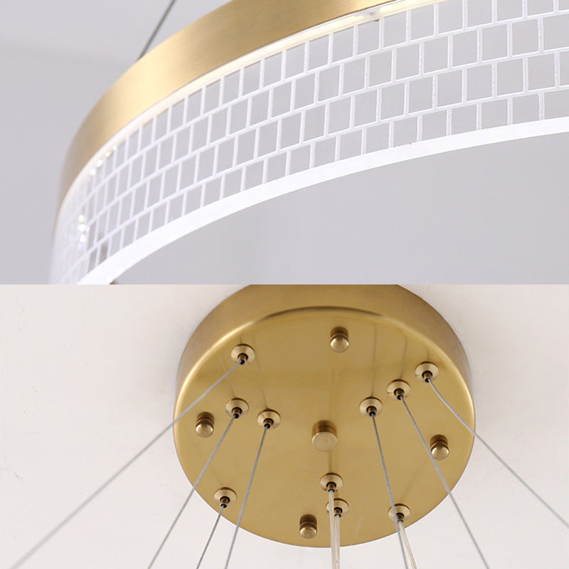 Lumières de lustre en cercle contemporain