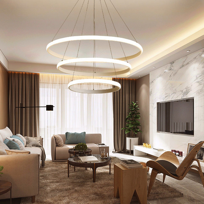 Semplicità ultra-moderna a led orbicolare lampada lampada a sospensione metallica luce a sospensione per ristorante