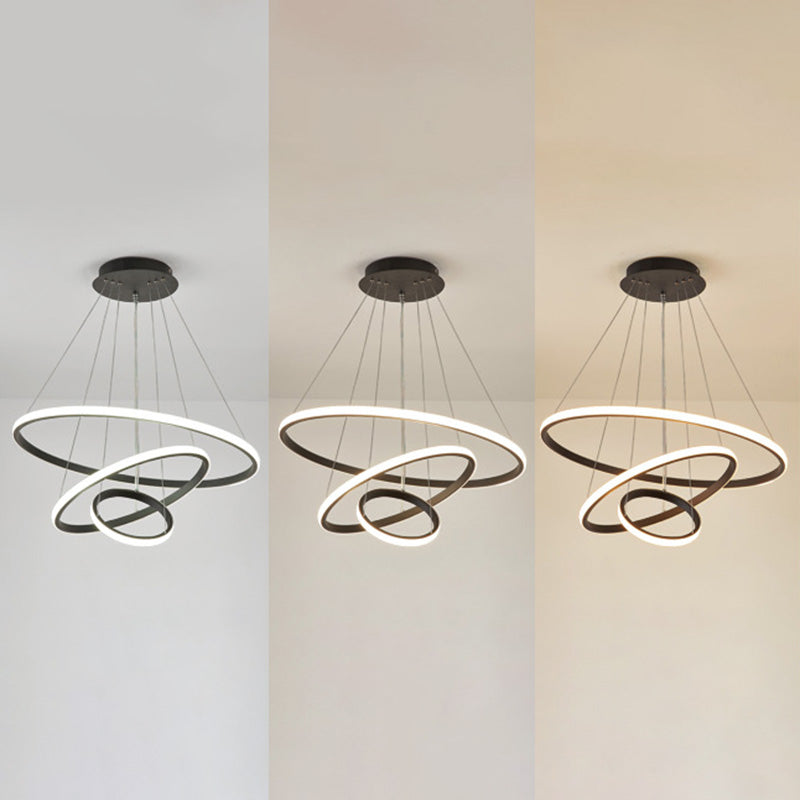 Semplicità ultra-moderna a led orbicolare lampada lampada a sospensione metallica luce a sospensione per ristorante