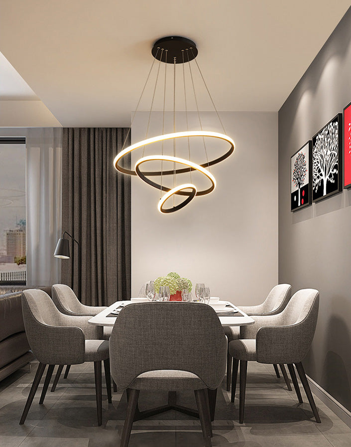 Semplicità ultra-moderna a led orbicolare lampada lampada a sospensione metallica luce a sospensione per ristorante