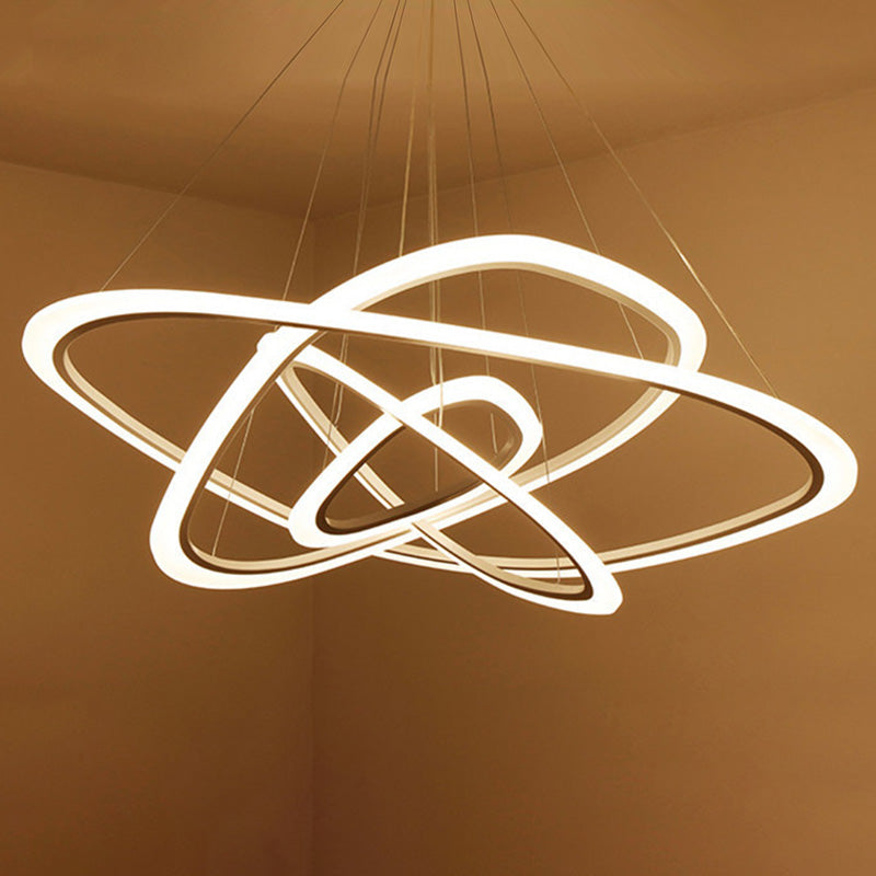 Postmodern Simplicity Triangle LED Chandelier Light Fixtures Acrylic Hanging Pendant Lights for Restaurant